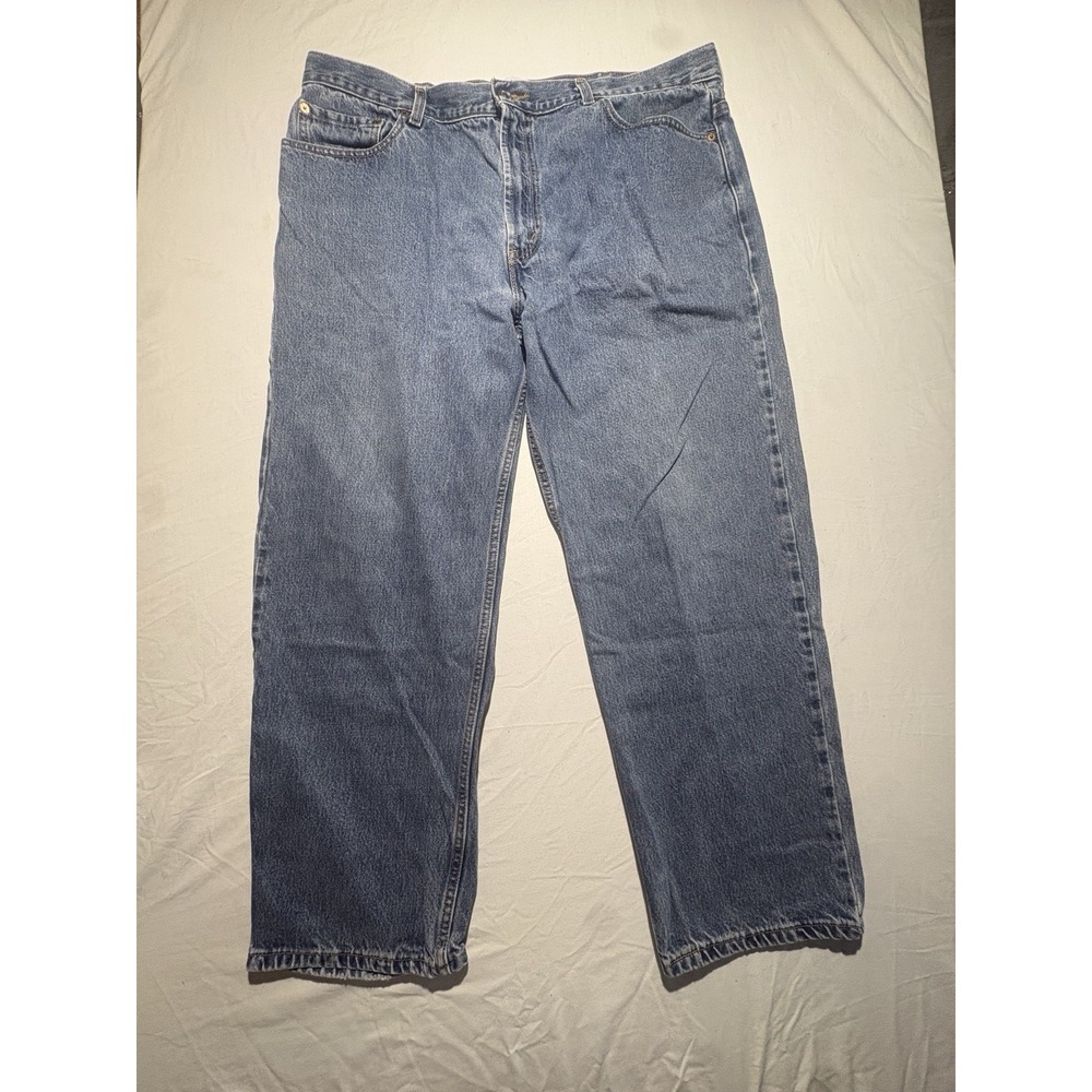Levis 550 Relaxed Fit Jeans Mens 42x30 Blue Medium Wash Denim 550-0216